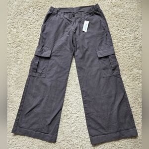 J.Galt Shangai wide leg cargo pants brown cotton womens S